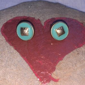 Lia Sophia Turquoise Gold Aztec Earrings